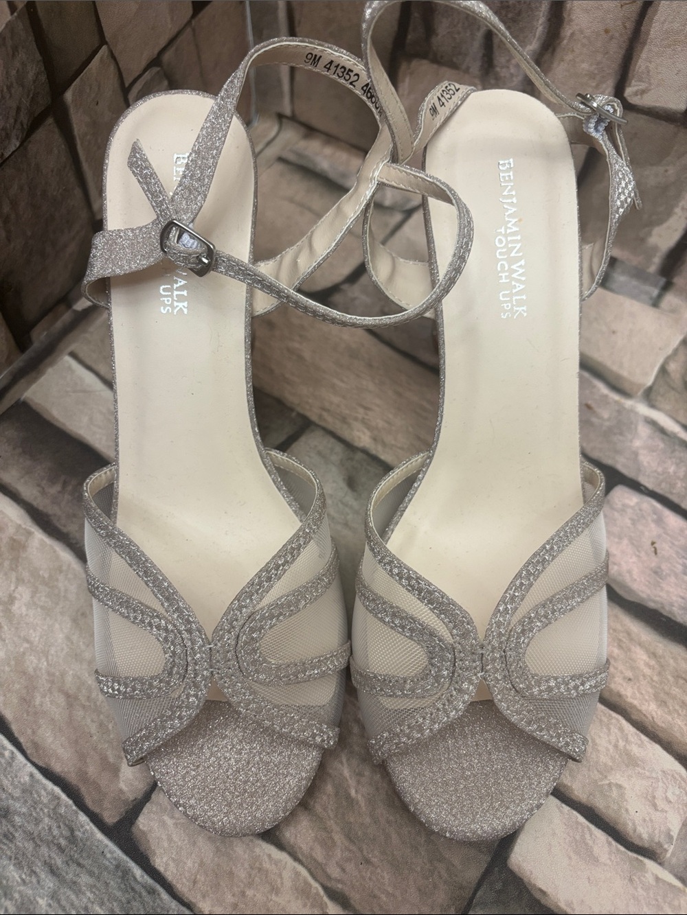 Benjamin Walk Touch Ups Women's Anya sandals in silver glitter